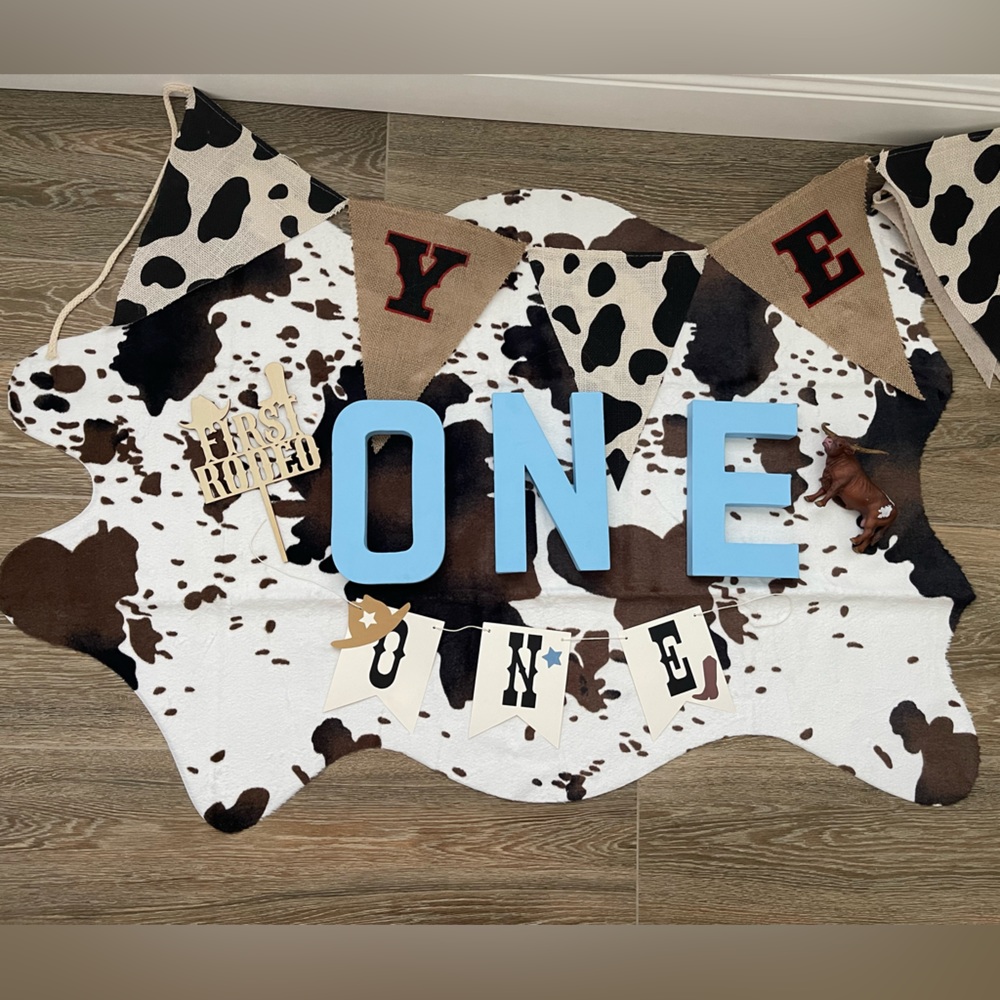 MY FIRST RODEO DECORATIONS one year old birthday western theme